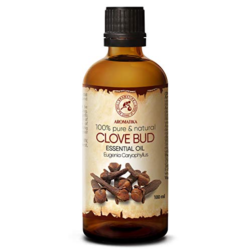 Aceite de Clavo 100 ml - Eugenia Caryophyllus - Indonesia - 100% Natural & Puro - Para el Bienestar - Belleza - Aromaterapia - Difusor - Difusor Aromático - Lámpara de Aroma - Clove Bud Essential