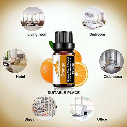 Aceite Esencial Naranja bio para Difusor,Aceites Esenciales Naranja Dulce Aceite Esencial Afrutado Mumianhua 10ml Aceite Esencial Mandarina Puro Aceite Fragancia Naranja para Piel,humidificador