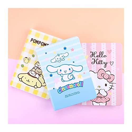 Achnr Dibujos Animados Lindo PVC Suave Transparente a6 Diario Diario Diario Kawaii Diario semanal Cuaderno Escuela papelería (Color : Pompom Purin)