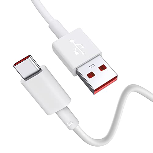 ACOCOBUY 6A Cable USB C 2 m, Carga Turbo para XiaoMi 11T Pro/Mi 11/Mi 10 Pro, Cable USB tipo C Carga Rápida Cable de transferencia de datos para Redmi Note 10 Pro/Note 10S/POCO F3/Mi 11 Lite/10T Pro