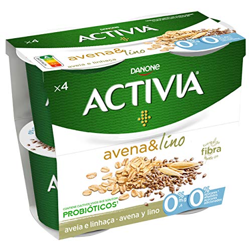 Activia Avena y Lino 0% 4x120 g