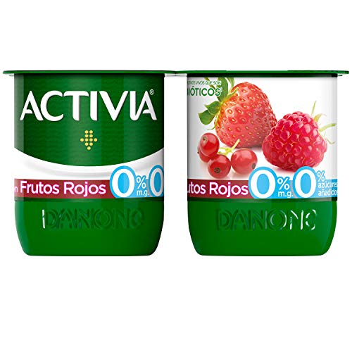 Activia con Frutos Rojos 0% M.G. 4x120 g