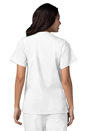 Adar Uniformes médicos para Mujer - Casaca Sanitaria Frontal a presión - 604 - White - S