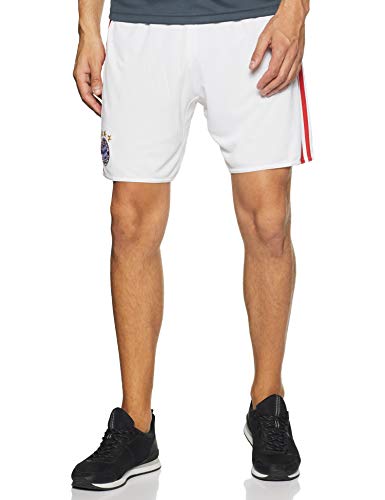 adidas Bayern FC H SHO Pantalón Corto, Hombre, Blanco/Rojo, M