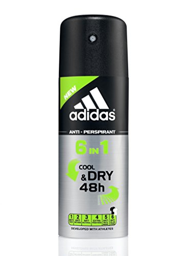 Adidas Cool & Dry 48h 6 in 1 Anti-Perspirant Aerosol Antyperspirant w aerozolu dla mężczyzn 150ml