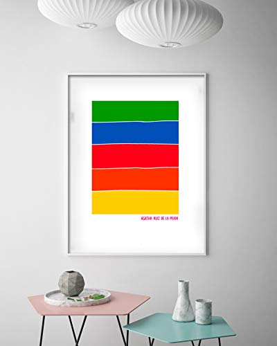 Agatha Ruiz de la Prada Póster Arcoíris Bandera 50x70cm - Impreso en Papel de 250gr - Póster para Pared - Láminas para Enmarcar - Cuadros Decoración Salón - Pósters Decorativos