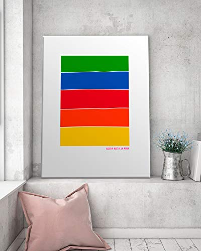 Agatha Ruiz de la Prada Póster Arcoíris Bandera 50x70cm - Impreso en Papel de 250gr - Póster para Pared - Láminas para Enmarcar - Cuadros Decoración Salón - Pósters Decorativos