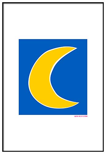 Agatha Ruiz de la Prada Póster Luna Azul 21x30cm - Impreso en Papel de 250gr - Póster para Pared - Láminas para Enmarcar - Cuadros Decoración Salón - Pósters Decorativos