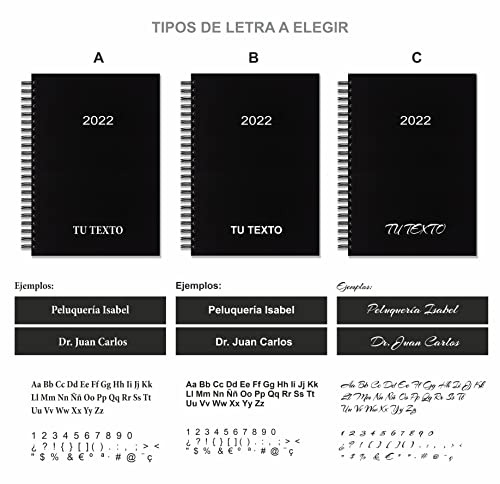 Agenda citas 2022. Con fechas.365 Días. Intervalos cada 15 minutos, 8 mañana a 10 noche. Tamaño A4 Personalizado con su texto o logo. Agenda citas profesional, peluquerías, estética,médicos.