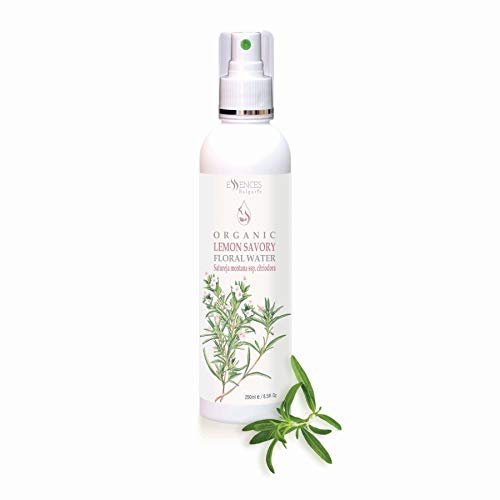 Agua Floral Orgánica Ajedrea de Limón, fragancia única, 100% natural de primera calidad de nuestra propia empresa familiar, spray como tónico facial, tónico para el cabello, cuidado de día (250 ml)