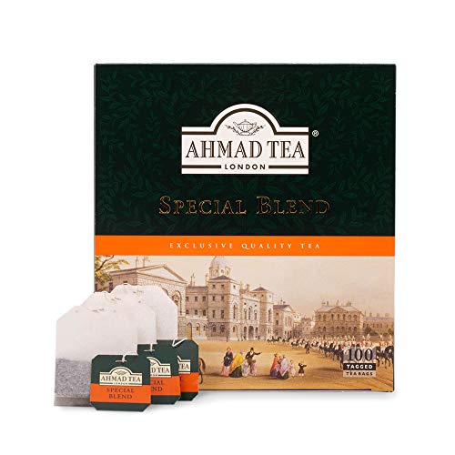 Ahmad Tea Special Blend Teabags With Tags, Count, Earl Grey, 100 Unidad