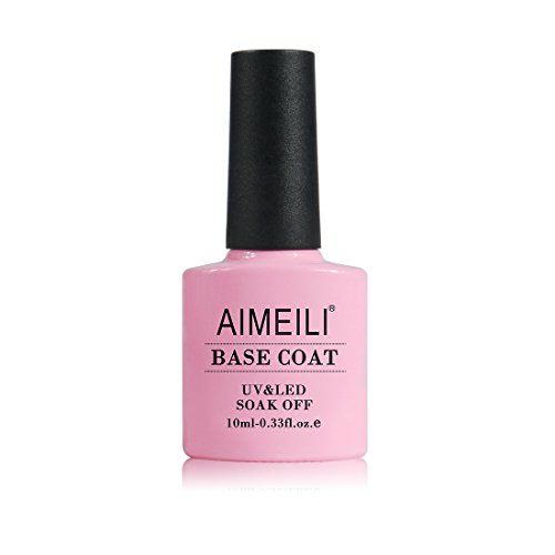 AIMEILI Base Coat Semipermanente Capas Base Esmalte Semipermanente de Uñas UV LED Soak Off Uñas De Gel 10ml