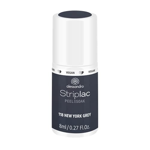 Alessandro Striplac Peel Or Soak New York Grey - Líquido antical, 8 ml