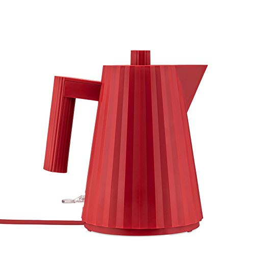 Alessi Plissè MDL06/1RUK - Hervido Eléctirco de Diseño en Resina Termoplástica, Enchufe Ingles, 100 cl, Rojo