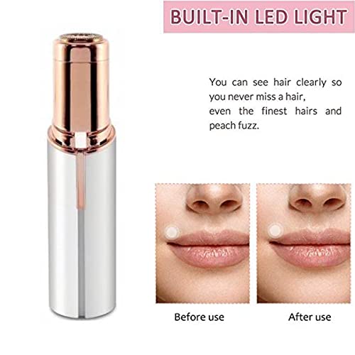 AlfaView Depiladora de Vello Facial para Mujeres, Removedor de Vello Impecable, Afeitadora sin dolor para Mujer para Mejillas Labios Barbilla y Cuello de Mujeres con Luz LED Incorporada