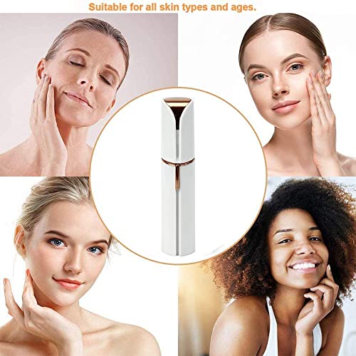 AlfaView Depiladora de Vello Facial para Mujeres, Removedor de Vello Impecable, Afeitadora sin dolor para Mujer para Mejillas Labios Barbilla y Cuello de Mujeres con Luz LED Incorporada