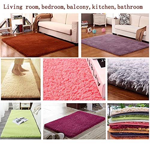 Alfombra Esponjosa NóRdica para Dormitorio Sala De Estar De Gran TamañO Apartadera Suave Antideslizante Alfombras para NiñOs para HabitacióN-Vino Tinto 70x120cm