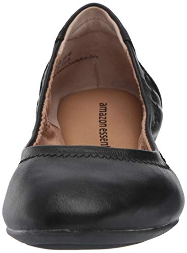 Amazon Essentials Belice Ballet Flat Zapatos Bailarinas, Negro, 38 EU