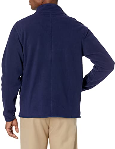 Amazon Essentials - Chaqueta de forro polar con cremallera completa para hombre, Azul (Navy), Large