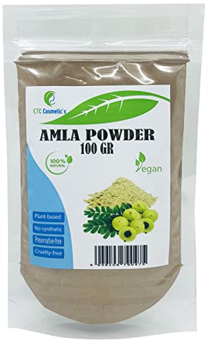 Amla en polvo - 100 gr - combate la caída del cabello, la caspa y el envejecimiento prematuro