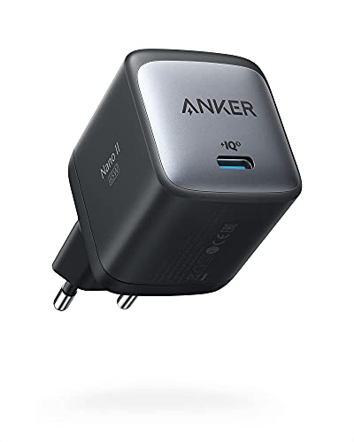 Anker Cargador USB-C, Nano II 65W GAN II PPS Adaptador Rápido, Cargador Compacto y Plegable para MacBook Pro/Air, Galaxy S20/S10, DELL XPS 13, Note 20/10+, iPhone 12/Pro/Mini, iPad Pro, Pixel y más