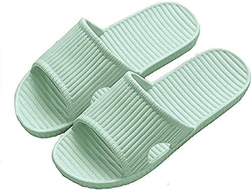 APIKA Zapatillas Antideslizantes para Mujeres Y Hombres Uso En Interiores Uso Al Aire Libre Baño Sandalia Suela De Espuma Suave Zapatos De Piscina Casa Hogar Slide(Verde,40/41 EU)