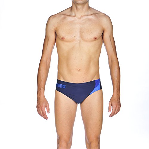 ARENA - Bañador Slip Hypnos para Hombre, Hombre, Herren Badehose Slip Hypnos, Navy-Pix Blue-Royal, 8