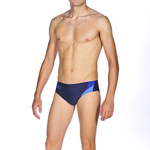 ARENA - Bañador Slip Hypnos para Hombre, Hombre, Herren Badehose Slip Hypnos, Navy-Pix Blue-Royal, 8