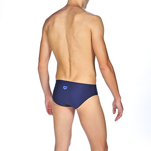 ARENA - Bañador Slip Hypnos para Hombre, Hombre, Herren Badehose Slip Hypnos, Navy-Pix Blue-Royal, 8