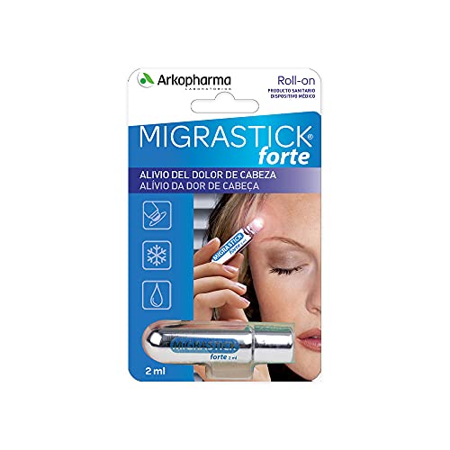 Arkopharma Migrastick Forte Roll On 2ml, para Aliviar y Calmar el Dolor De Cabeza, Migraña, Cefalea, Con Aceites Esenciales