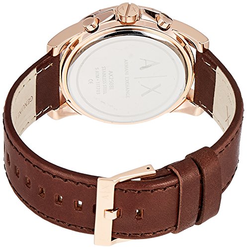 Armani Exchange Reloj Cronógrafo para Hombre de Cuarzo con Correa en Cuero AX2508