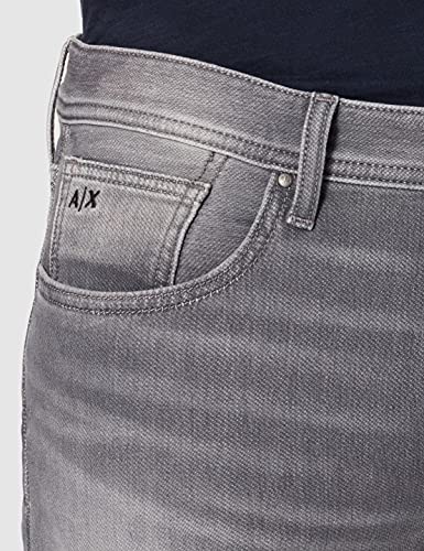 Armani Exchange Slim Light Wash Jeans, Grey Denim, S para Hombre