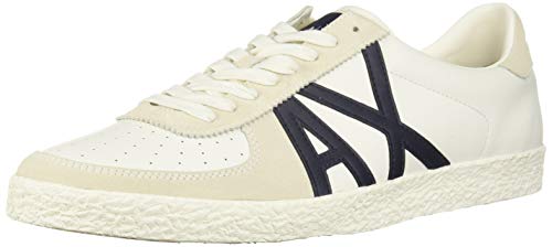 ARMANI EXCHANGE Zapatillas para hombre, modelo XUX035XV088, color azul Blanco Size: 39.5 EU