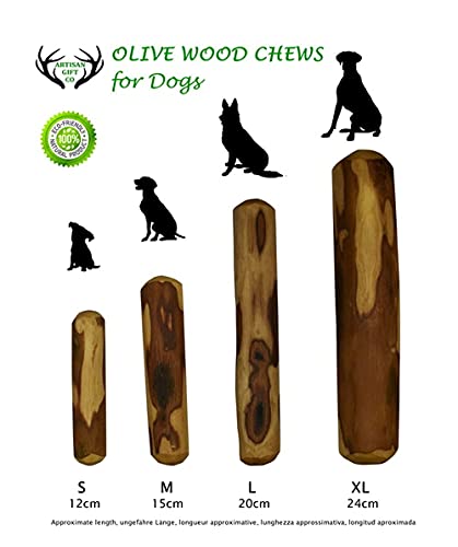 ARTISAN GIFT CO Mordedor de Madera de Olivo para Perros (M (1 und.))