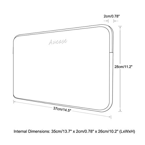 Aucase 13-14 Pulgadas Funda para Ordenadores Portátiles, Funda Protectora Neopreno para Hombre y Mujer