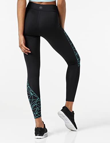 AURIQUE Leggings de Deporte Mujer, Negro (Black), Large