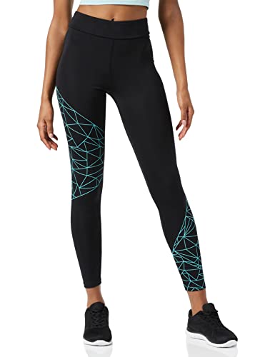 AURIQUE Leggings de Deporte Mujer, Negro (Black), Large