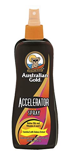 Australian Gold Dark Tanning - Spray acelerador de bronceado, 250 ml