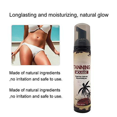 Autobronceador, Crema bronceadora, Autobronceador Loción bronceadora hidratante sin sol de larga duración Crema corporal 100ml