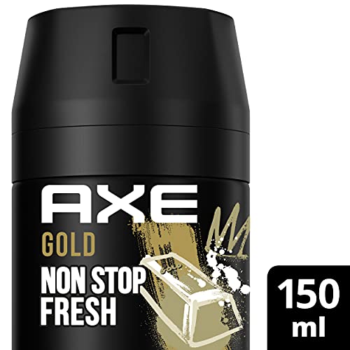 Axe Desodorante en spray dorado sin sales de aluminio, 150 ml, 3 unidades (3 x 150 ml)