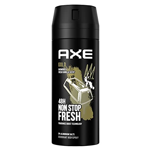 Axe Desodorante en spray dorado sin sales de aluminio, 150 ml, 3 unidades (3 x 150 ml)