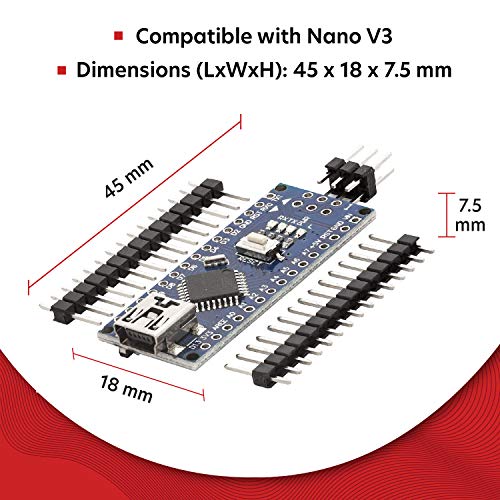 AZDelivery 3 pcs Nano V3 con Atmega328 CH340 con E-Book Incluido!