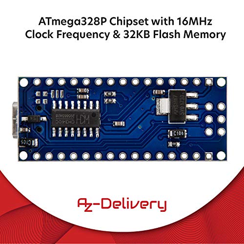 AZDelivery 3 pcs Nano V3 con Atmega328 CH340 con E-Book Incluido!