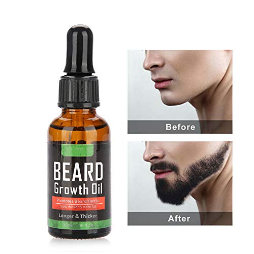 Balsamo per olio per barba, olio per la crescita del pane Uomo per potenziare i baffi Strumento per modellare la barba Cura del siero liquido 30 ml