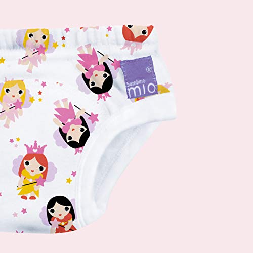 Bambino Mio Potty Training Pack de 5 Pañales de Aprendizaje, Multicolor (Mixed Girl Fairy), 2-3 Años