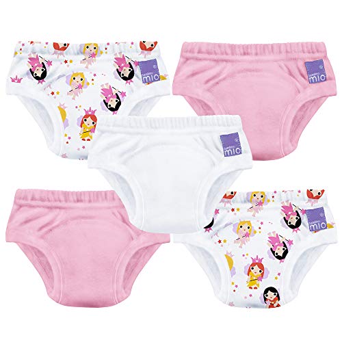 Bambino Mio Potty Training Pack de 5 Pañales de Aprendizaje, Multicolor (Mixed Girl Fairy), 2-3 Años