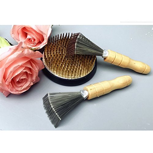 Baoblaze Japonés Ikebana Flowers Kenzan Flowers Frogs Cleaner Limpiador Rastrillo - Plata,1#, tal como se describe