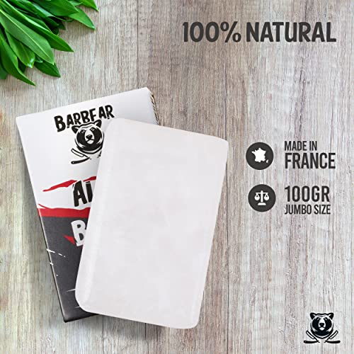 Barbear Piedra de alumbre | 100 g tamaño Jumbo | 100% natural | inodoro después del afeitado | alternativa desodorante | piedra pulida a mano | calma la piel