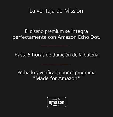 Base con batería Made for Amazon para Echo Dot (4.ª generación), Negro