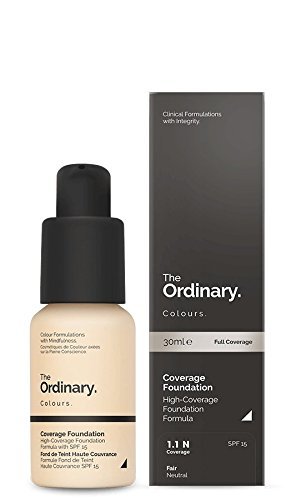 Base de cobertura The Ordinary con factor de protección solar 15, 30ml (1.1 N), color claro (neutro)